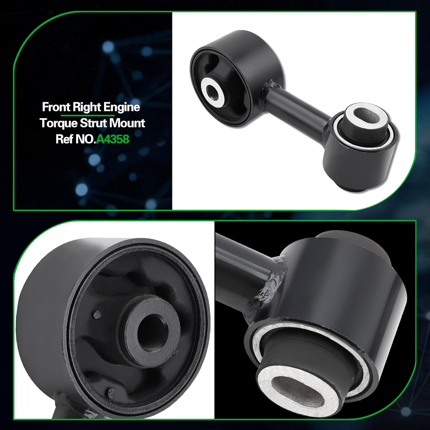 Engine Motor and Transmission Mount Kit Compatible with Cube 2009-2014 NV200 2013-2021 TIIDA 2007-2018 Versa 2007-2012, OE A4323 A4318 A4358