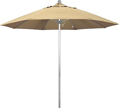 Phat Tommy Commercial Patio Umbrella - 9 ft Outdoor Patio Market Umbrella, Sturdy Table Umbrella with Durable Aluminum Frame, Beige