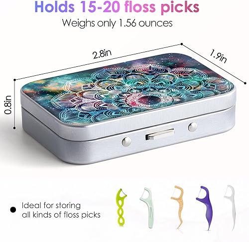 Miniatura 2 de Gerkia Estuche portátil de hilo dental, fácil de almacenar púas de hilo dental de varios tamaños, dispensador de hilo dental portátil es perfecto
