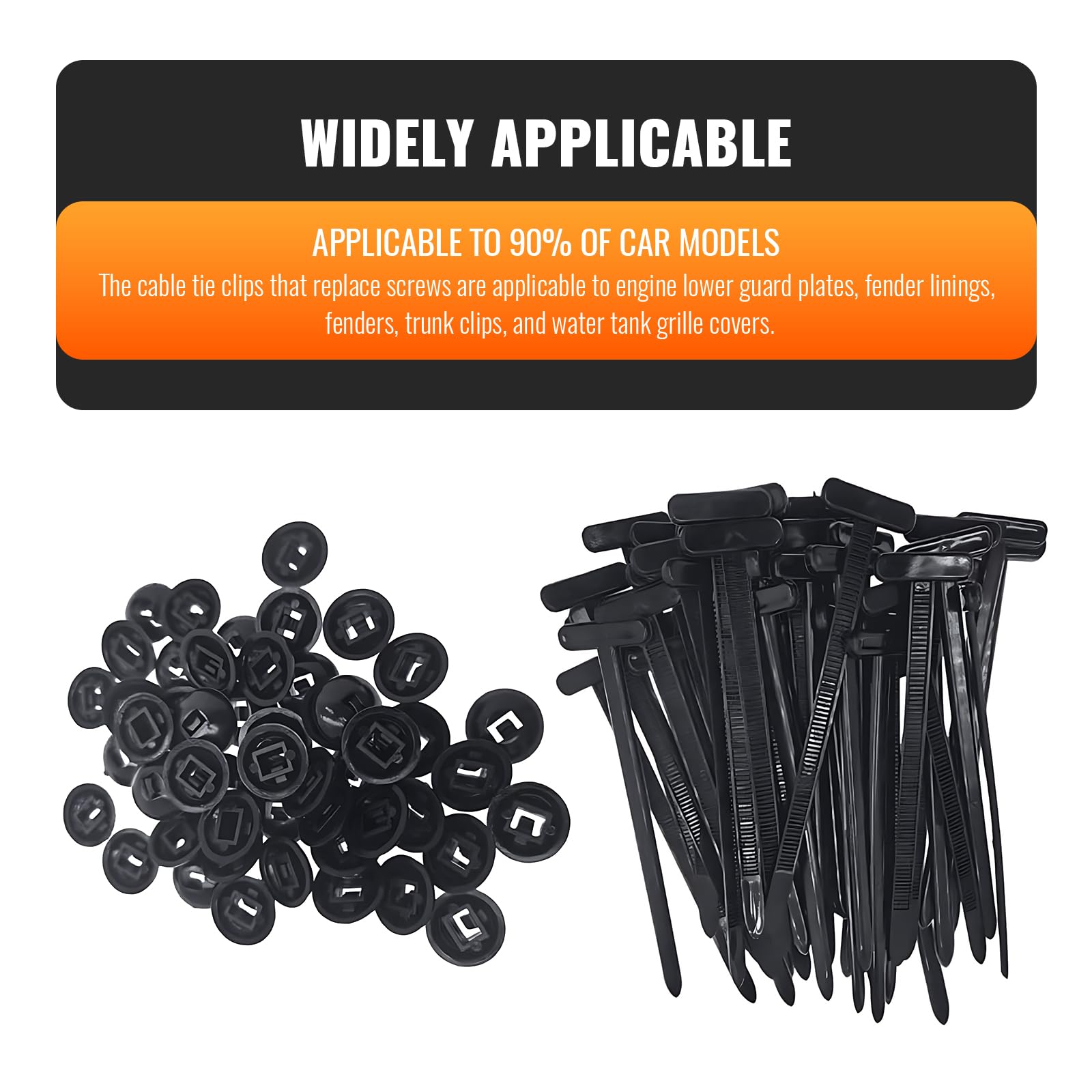150PC Heavy Duty Nylon Cable Ties - Black Zip Ties For Organizing Wires & DIY