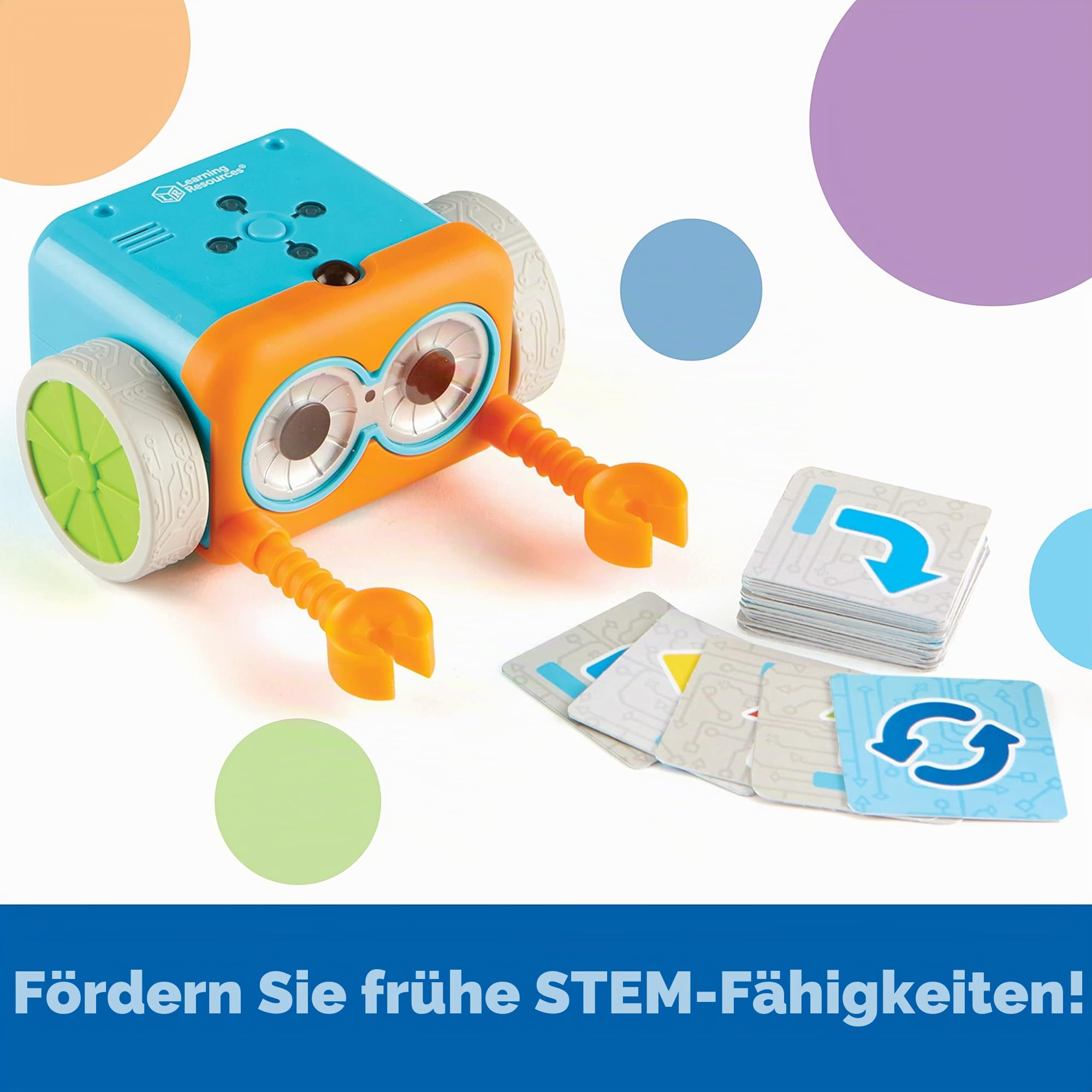 Learning Resources Botley, der programmierbare Roboter, ab 5 Jahren, Coding Spielzeug für Kinder, ohne Bildschirm, spielerisches Lernen von Programmierlogik und Mint-Fähigkeiten
