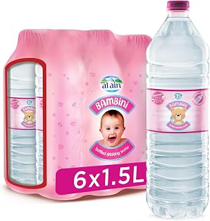 Bambini Water, 1.5L, Pack of 6 | Food Preparation Bottled Water, Ready to Use, Formulated Especially for Babies