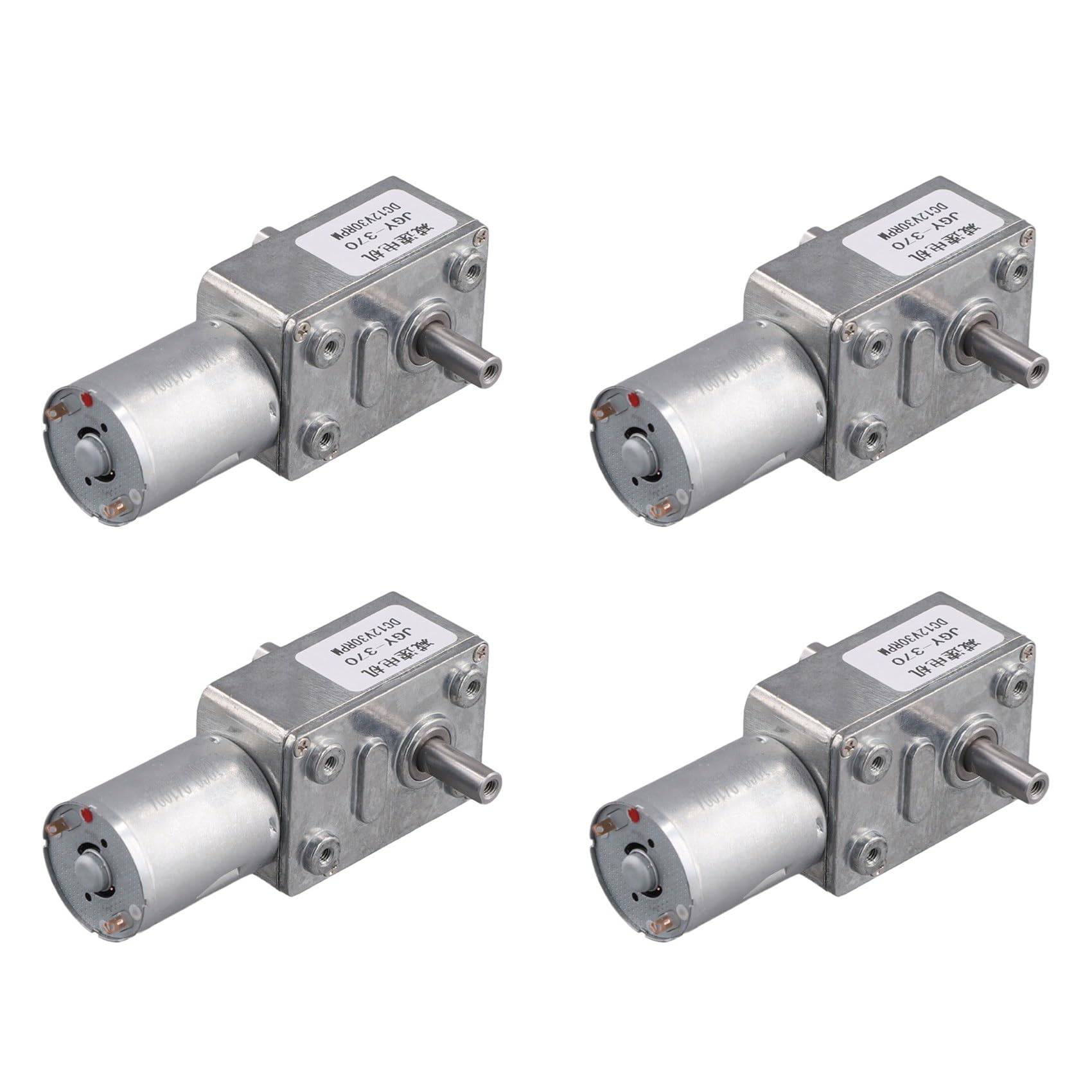 Jnchdghwa As Shown 4X Jgy370 Dc Motor 12V 30Rpm Reduce Speed Motor With High Torque Turbo Worm Geared