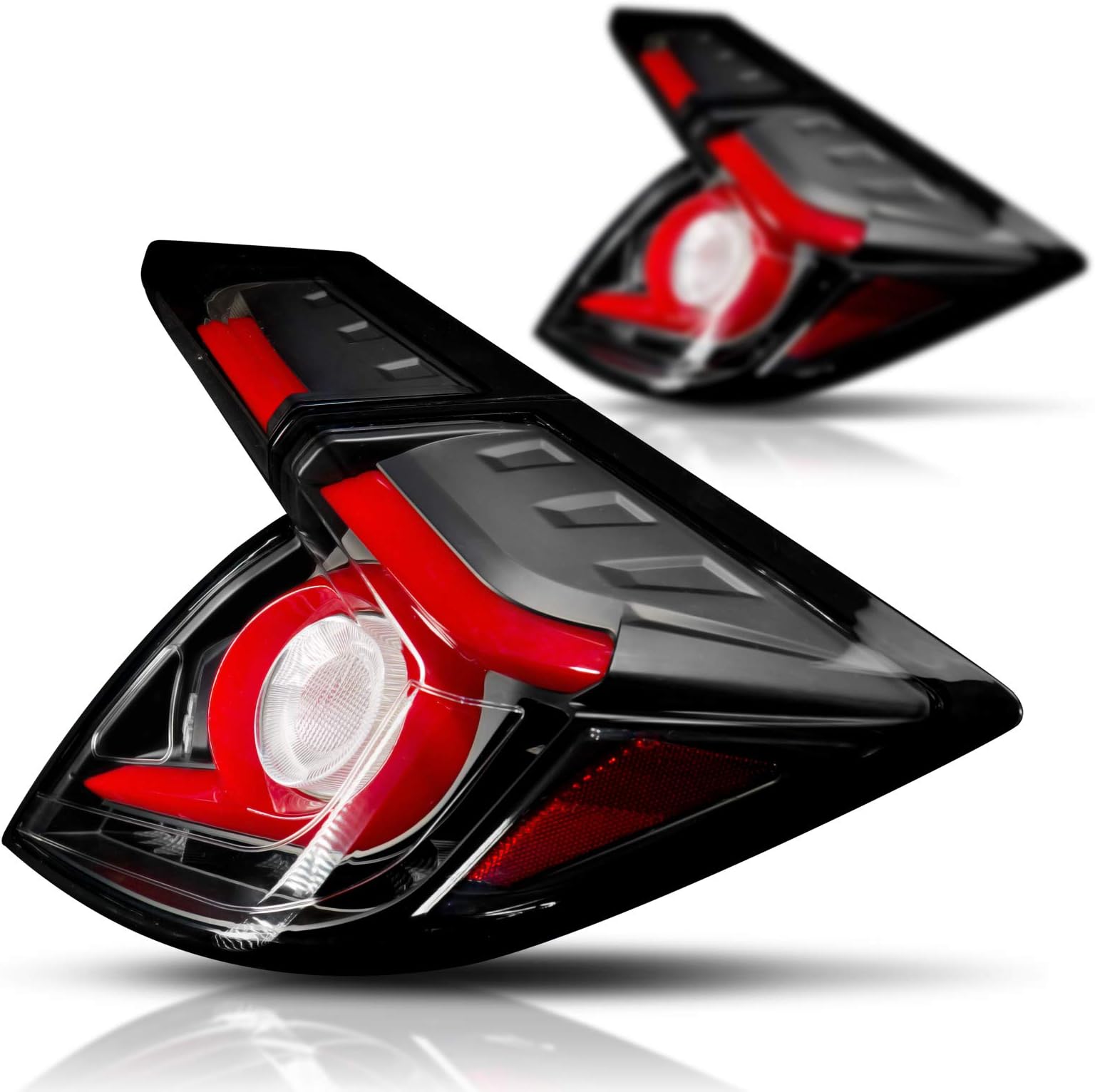 OPT7 Sequential LED Tail Light Lamp for 16-19 Honda Civic Hatchback with OLED Rex-Tailight-Civic-1619-clear