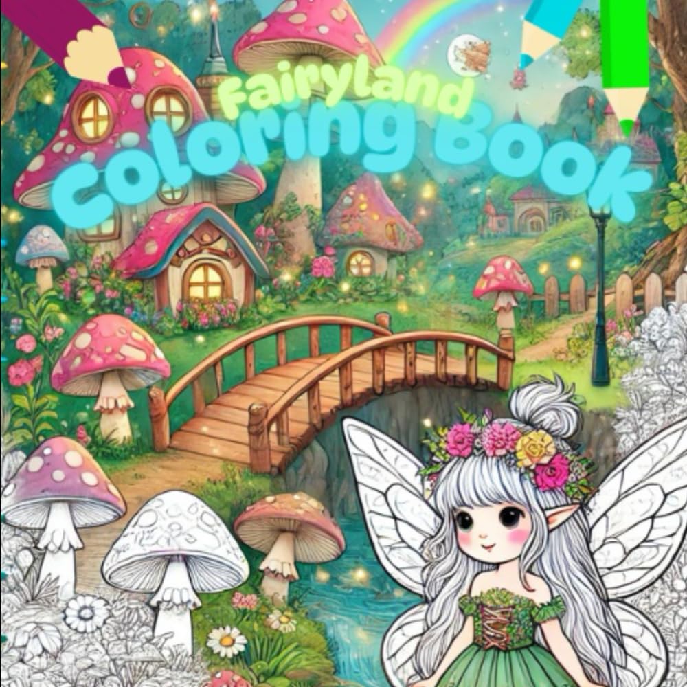 Fairyland Coloring Book: A Whimsical Fantasy Adventure for Kids & Adults