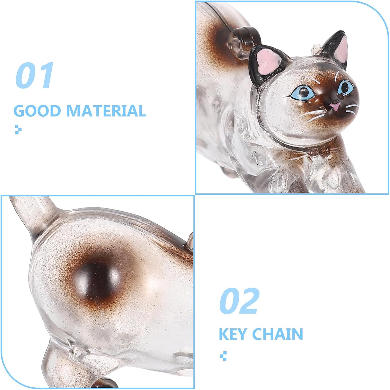 Cat Hair Memory Capsule Keychain, Abs Portable Storage Box image 3