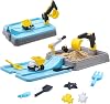 Kids Excavator Sandbox with Cover, Construction Sandbox Set with Beach Toys & Dump Truck, Outdoor Educational Play Set for Toddlers Ages 3-12