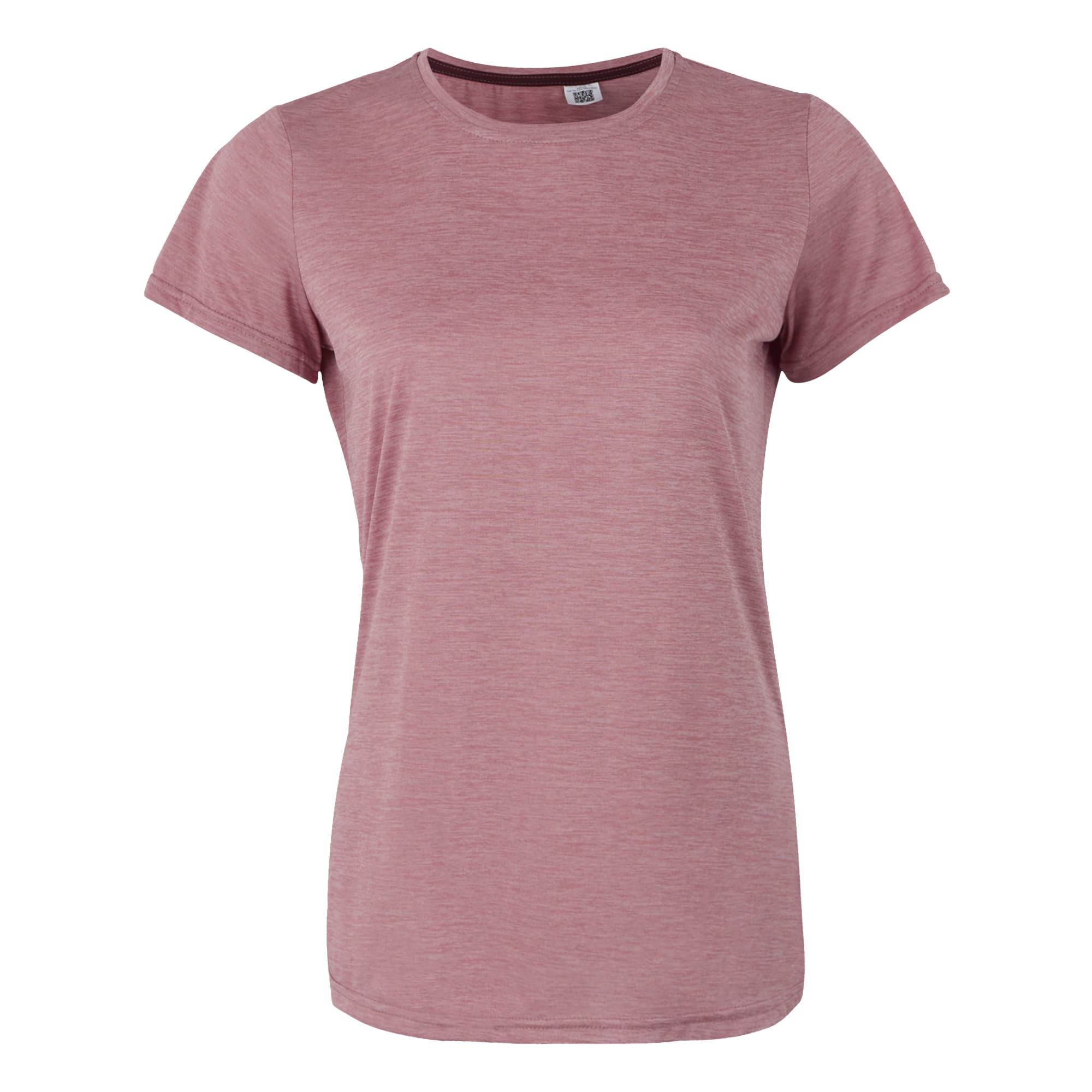 Regatta Womens Fingal Edition Marl T-Shirt Base Layer Quick Dry Sports Top Dusty Rose