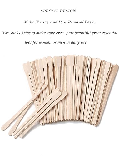 Miniatura 6 de 200 varillas de cera de madera, espátulas de cera para cejas, labios, nariz, pequeños aplicadores de cera para depilación y piel suave, spa y uso