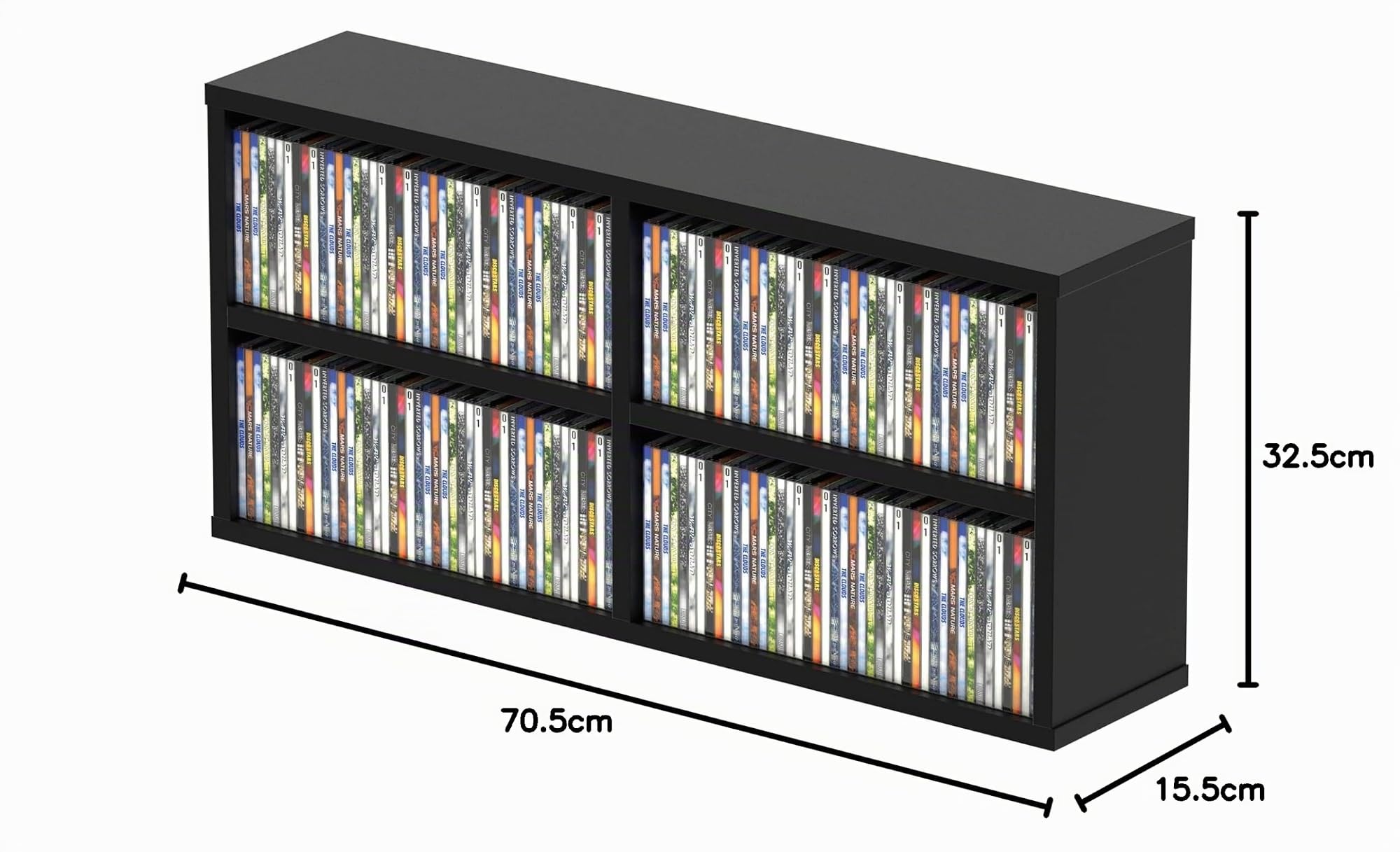 Glorious DJ AMS-CD-BOX-180-BLK 241493 Box 180 CD-Case (L x B x H) 705 x 155 x 325mm, Schwarz