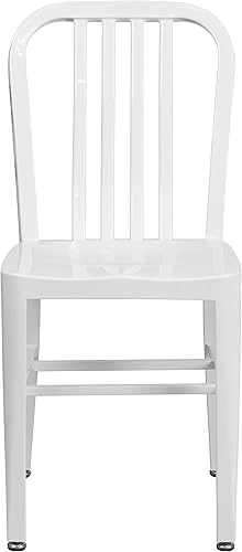 Miniatura 108 de Flash Furniture Gael - Juego de 2 sillas de metal naranja para interiores y exteriores de grado comercial Naranja,Oro negro