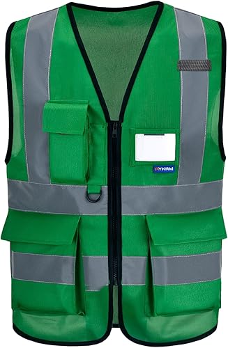 Chalecos de seguridad reflectantes color verde, talla 3XL