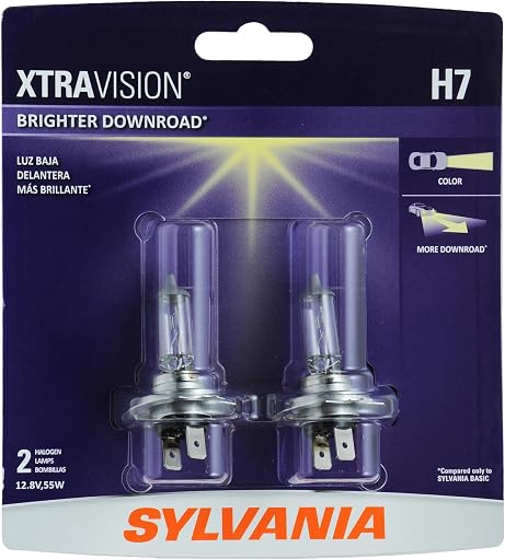 SYLVANIA H7 XtraVision Halogen Headlight Bulb, High or Low Beam, 2 Bulbs | Brighter High Beam, Low Beam, and Fog Light Helps to Improve Downroad Visibility (ASIN B0031HCR4G), rank #4 by monthly sales volume for '9006 Led Headlight Bulbs' on Amazon