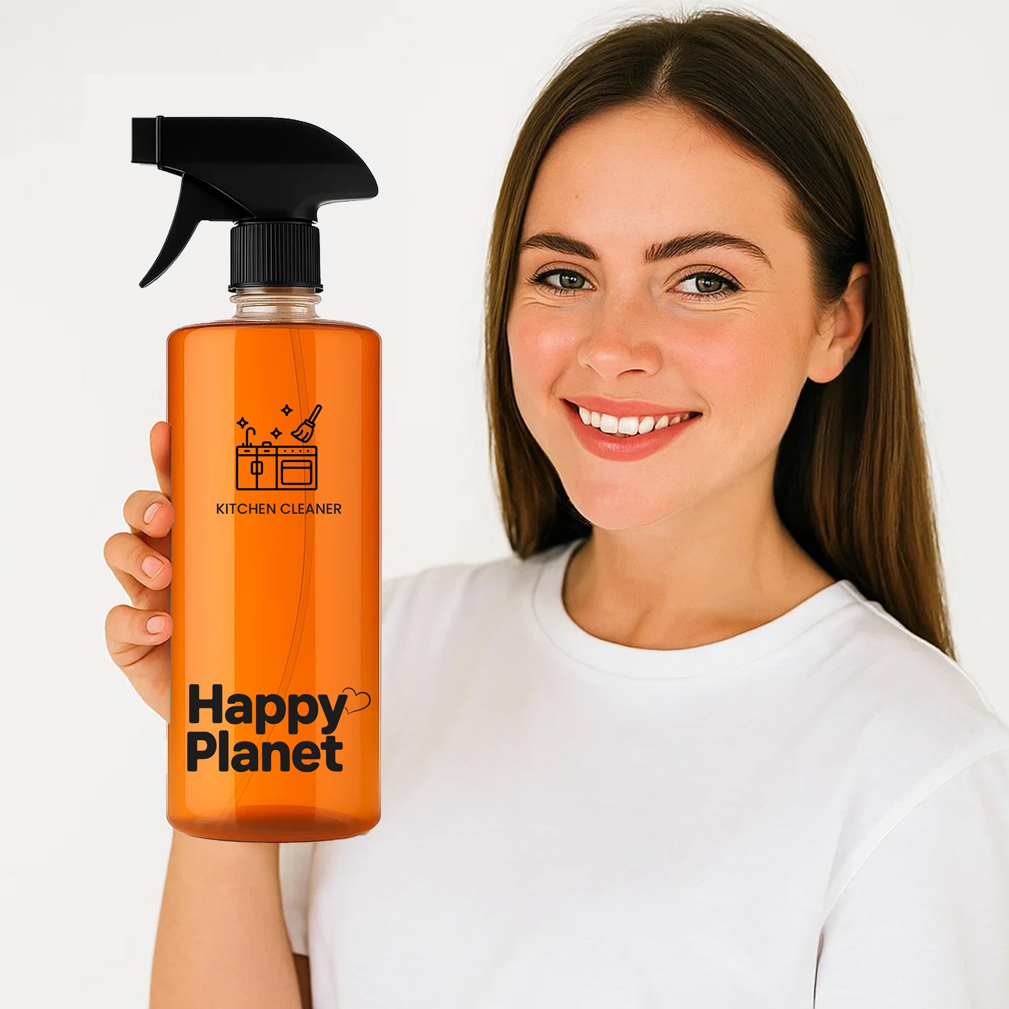 Happy Planet | Kitchen Cleaner | India’s 1st Foaming Formulation for Less Scrubbing | 500ml | Suitable for Stoves, Chimneys, Counter Tops, Appliances, Walls & Cabinets | Non Toxic (500ML Pack Of 2) - Image 3 thumbnail