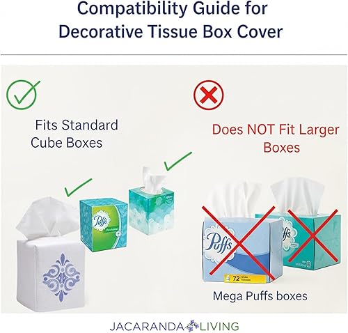 Miniatura 9 de Jacaranda Living Cubierta cuadrada para caja de pañuelos, soporte para pañuelos de tela de linoalgodón, cubierta decorativa de cubo de paño, diseños