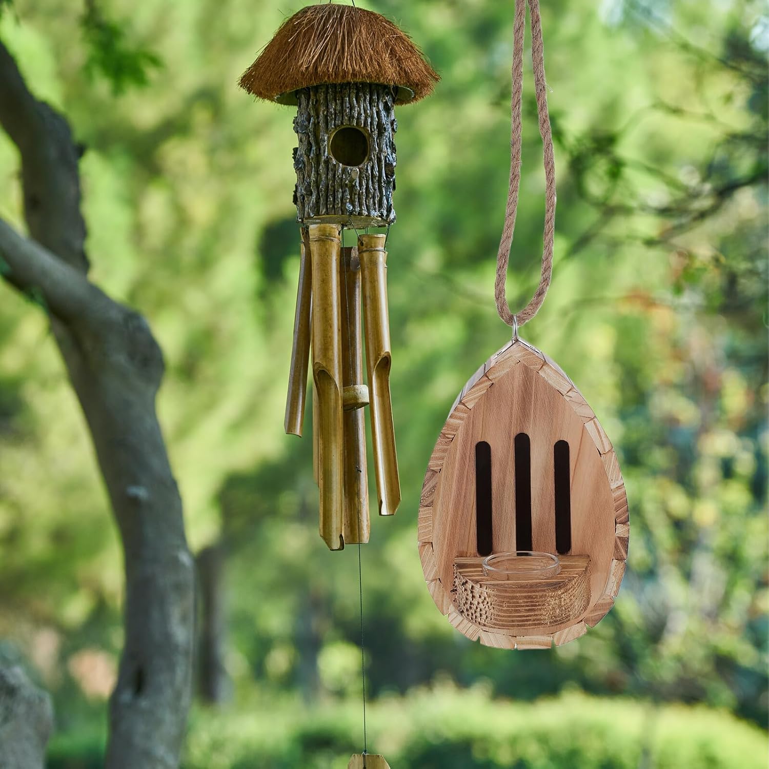 Wooden Butterfly House and Feeder Hanging Outdoor Butterfly Habitat Garden Shelter with Feeding Tray for Patio Yard Wildlife Nesting and Shelter