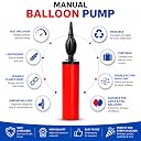 VN Decorify Dual Action Balloon Hand Pump Manual Balloon Inflator Portable Air Pump for Latex & Foil Balloons Birthday Party Decoration Wedding Baby Shower Anniversary Festival Decorations Pack of 1 gallery image