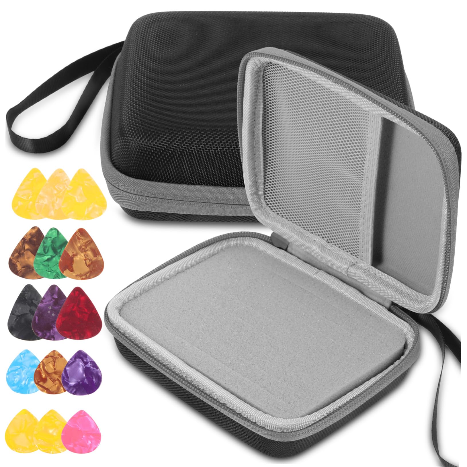 VICASKY 3juegos Estuche De Almacenamiento para Púas De Guitarra con Púas De Accesorios Prácticos para Guitarra Folk Color Aleatorio para Guardar y Pequeños Accesorios
