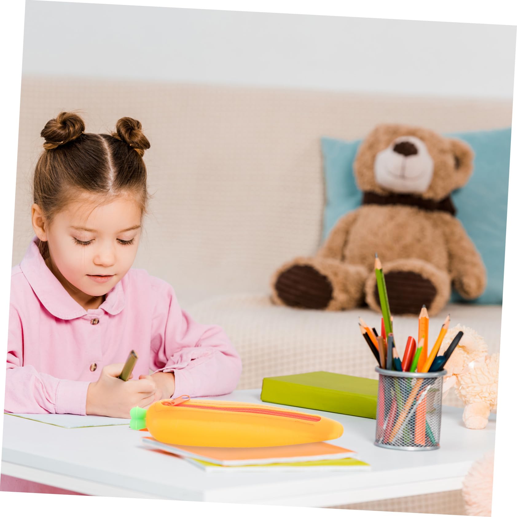 LALAFINA 6pezzi Astuccio Silicone Portapenne Per Organizer Per Cancelleria Scuola e