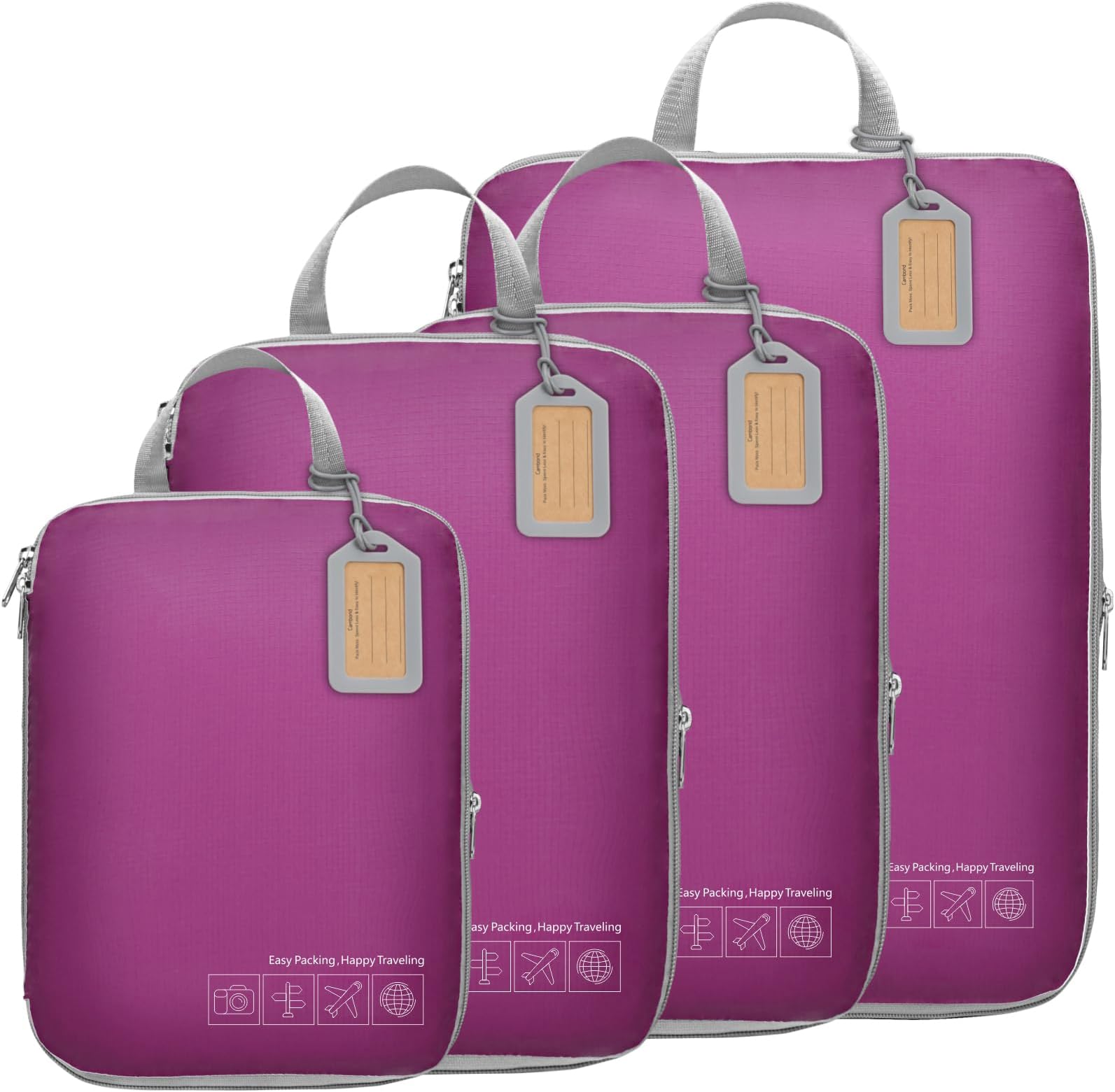 Compression Packing Cubes for Travel - Lightweight Expandable Travel Bags Luggage Organizers Travel Essentials Compression Cubes for Travel Space Saver for Carry on Suitcases Organizer