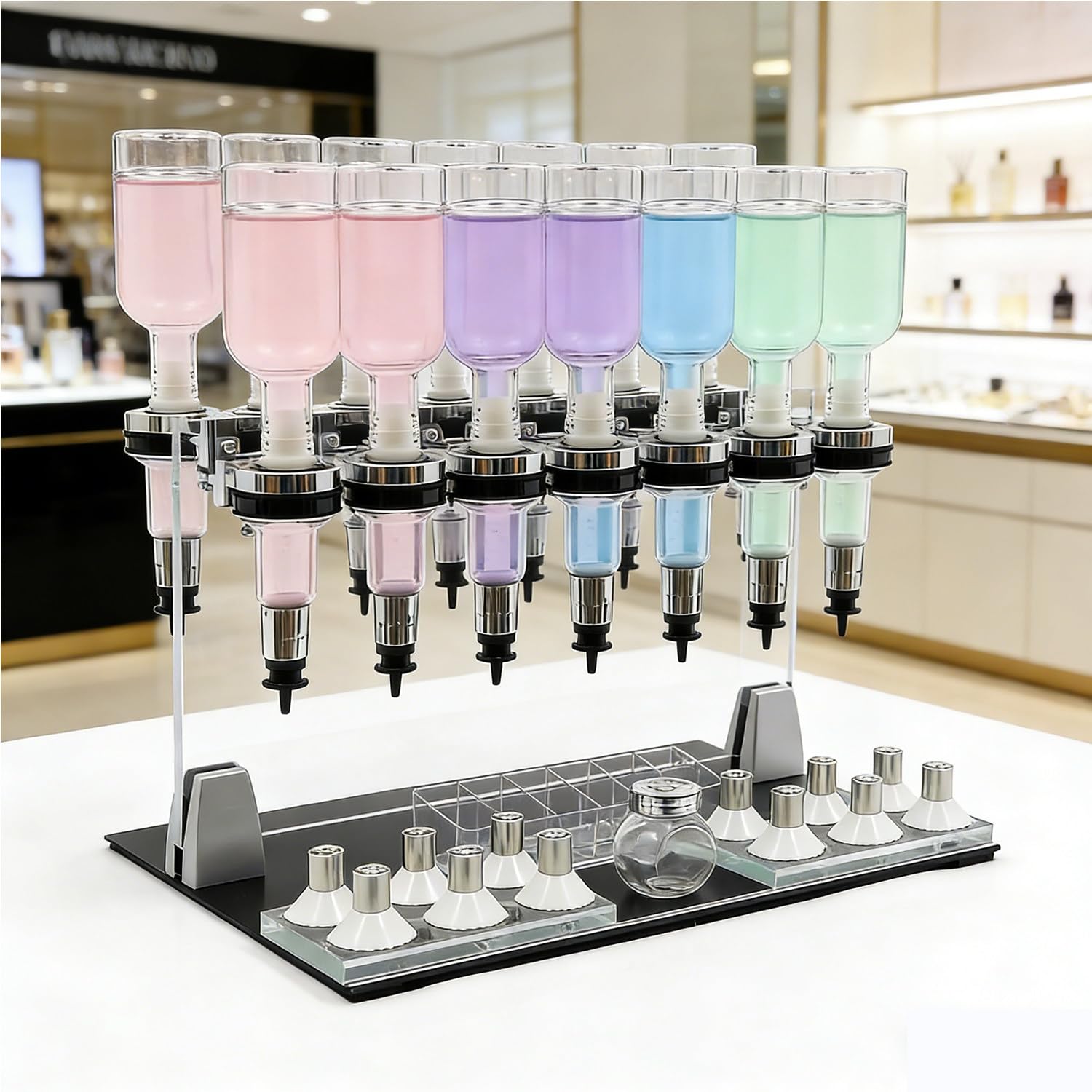 Dispensador manual de perfume para optimizar el servicio en salones de belleza y barras de bar