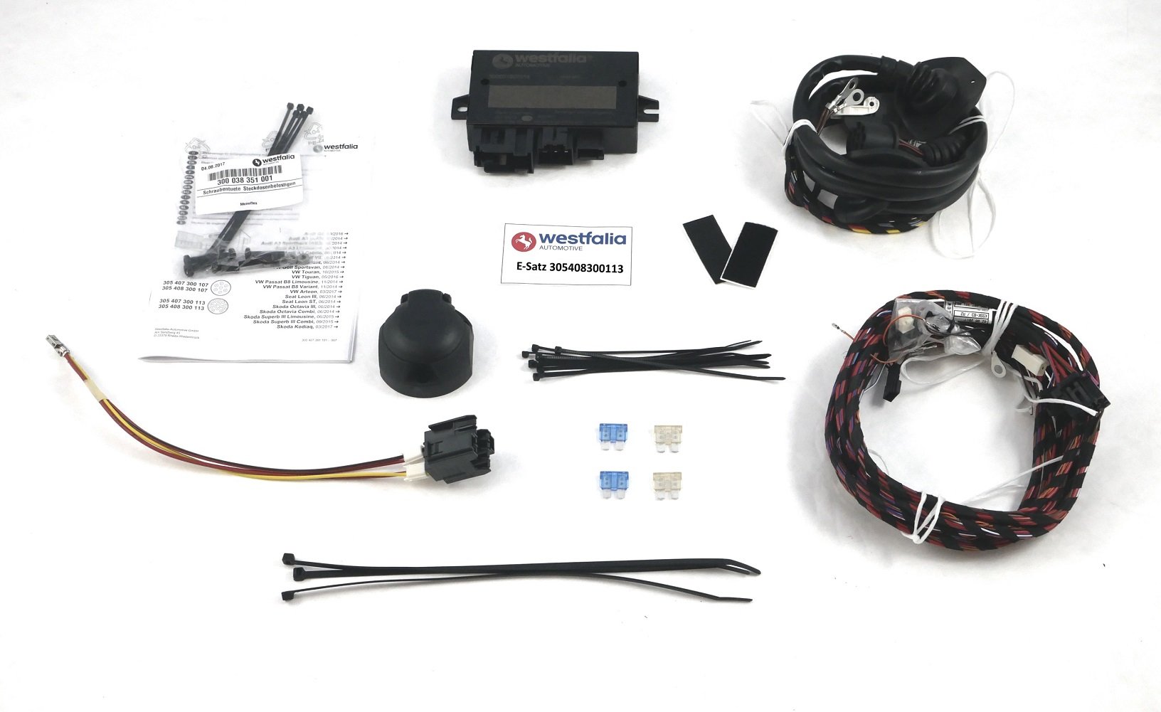 Westfalia Gancio Traino Fisso Per VW Tiguan (11/2007-03/2016) Con Kit Cablaggio 13 Pollici