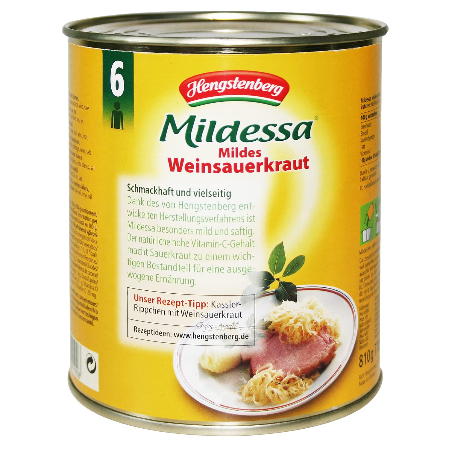 Dosensafe denaro in un can Mildessa crauti, 12.0 x 10.0 cm