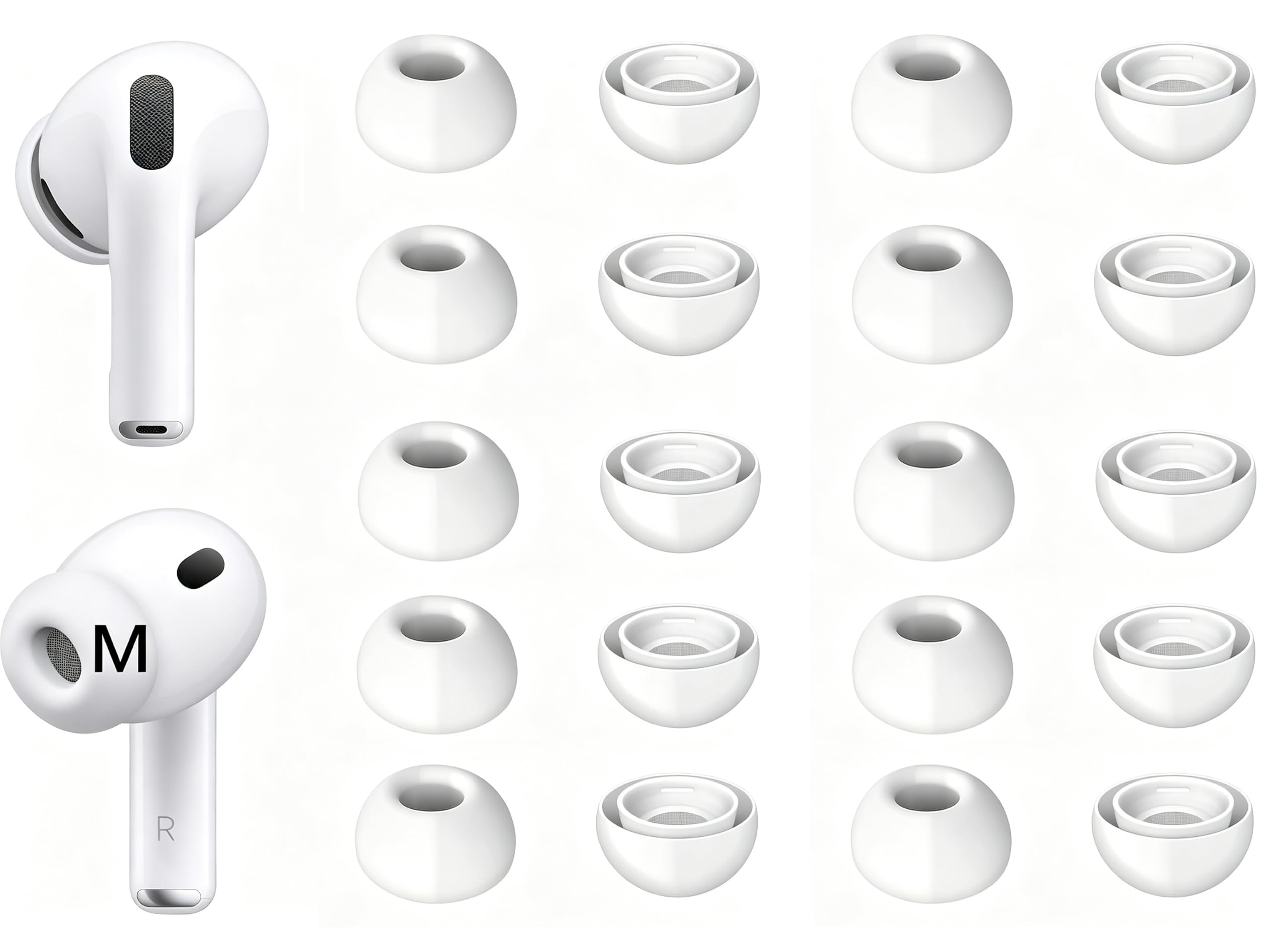 Apple AirPods Pro3 第3世代　本体　イヤーチップ付　カバー付 Amazon | AirPod Pro 第3世代用交換用イヤーチップ、イヤホンキャップ