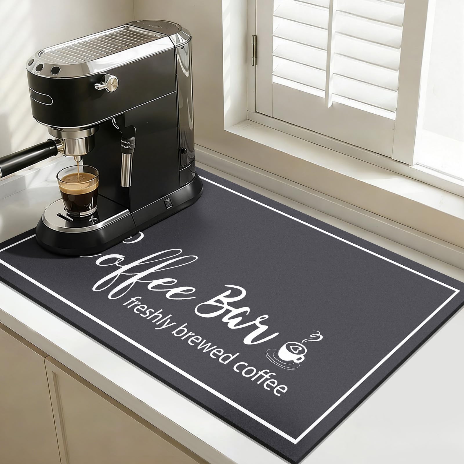 Findosom Coffee Bar Mat - Absorbent & Stain-Resistant -13