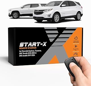 Start-X Remote Starter Kit for Chevy Equinox/Traverse/GMC Terrain (2018, 2019, 2020, 2021, 2022, 2023, 2024) & GMC Acadia (2017-24) | Push-to-Start Vehicles | Plug N Play | Lock 3X to Remote Start
