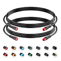 Vista 17 de Cable de extensión de 2 pines, 3 pines, 4 pines, 5 pines, 6 pines, 8 pines, 9 pines, enchufe impermeable, funciona para luz de bicicleta eléctrica