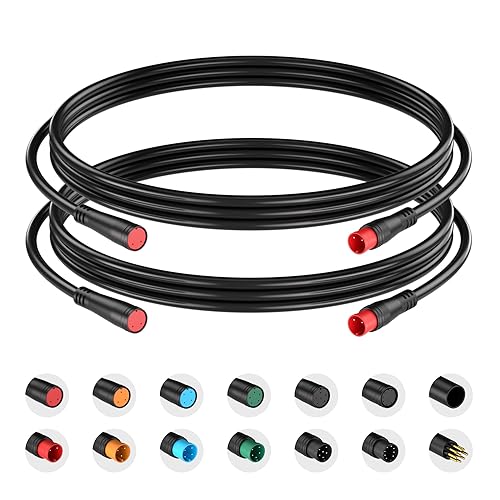 Miniatura 17 de Cable de extensión de 2 pines, 3 pines, 4 pines, 5 pines, 6 pines, 8 pines, 9 pines, enchufe impermeable funciona para luz de bicicleta eléctrica