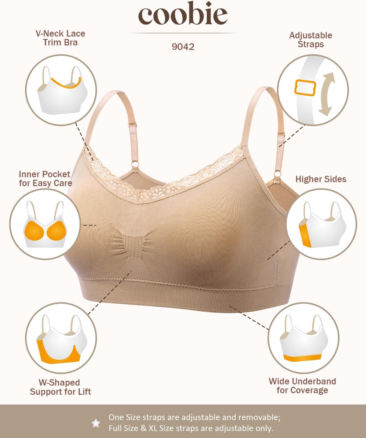 Coobie Lace V-Neck Bra for Women - Image 5