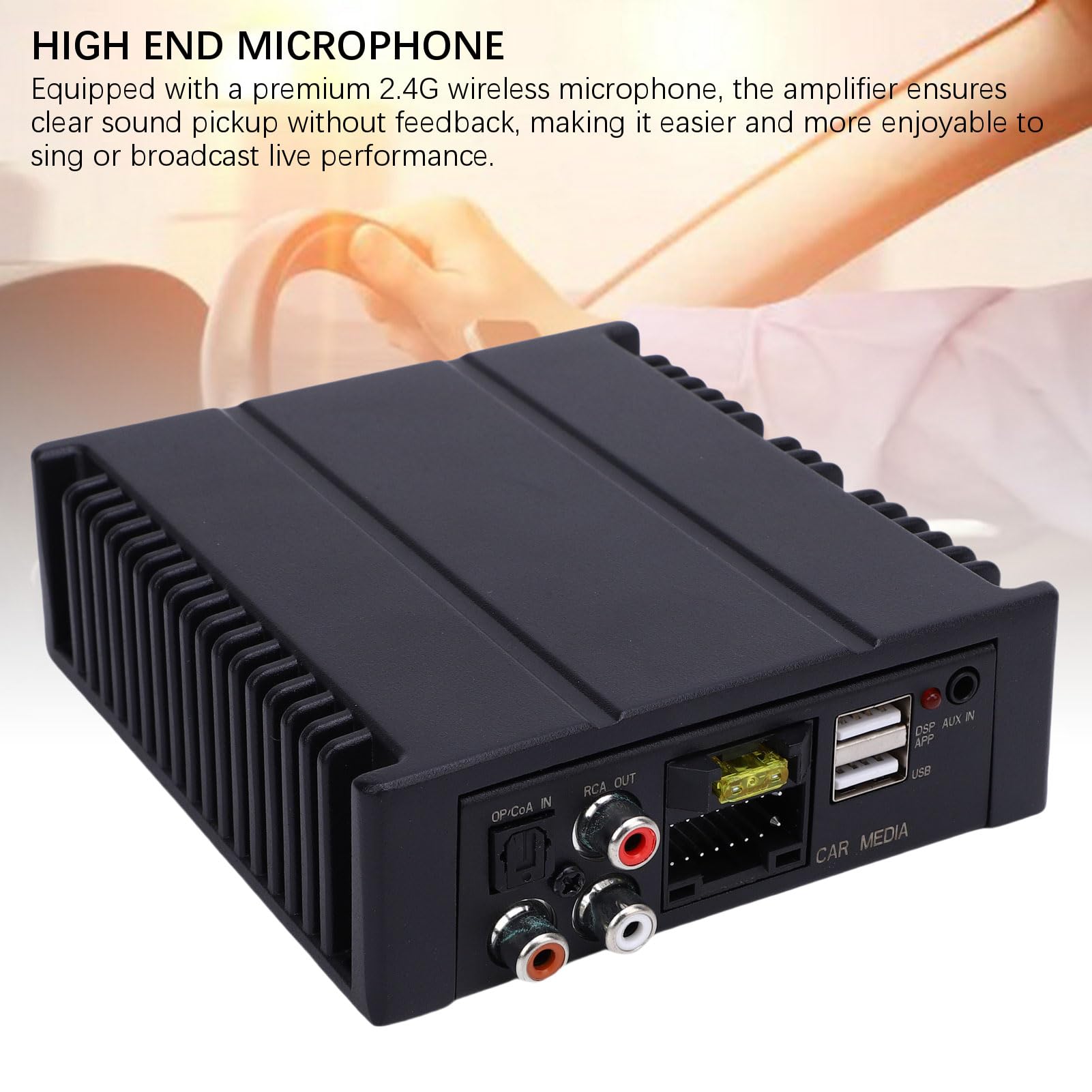 Shkalacar Amplificador de Potencia DSP para Coche 4x80W 320W