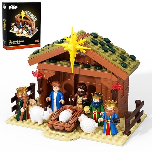 Jesus Building Block Set, Easter Nativity Building Kit, 252PCS Bible