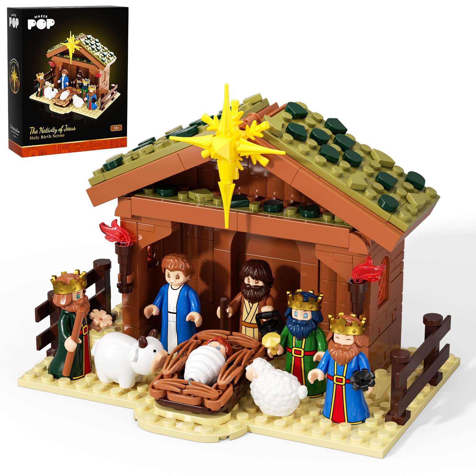 Jesus Building Block Set, Easter Nativity Building Block Kit
