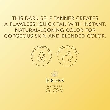 Jergens Natural Glow Instant Sun Body Mousse، Self Tanner for Deep Bronze Tan، Sunless Tanning Body Bronzer for Natural Looking Color Instant، 6 Oz، Pack of 2