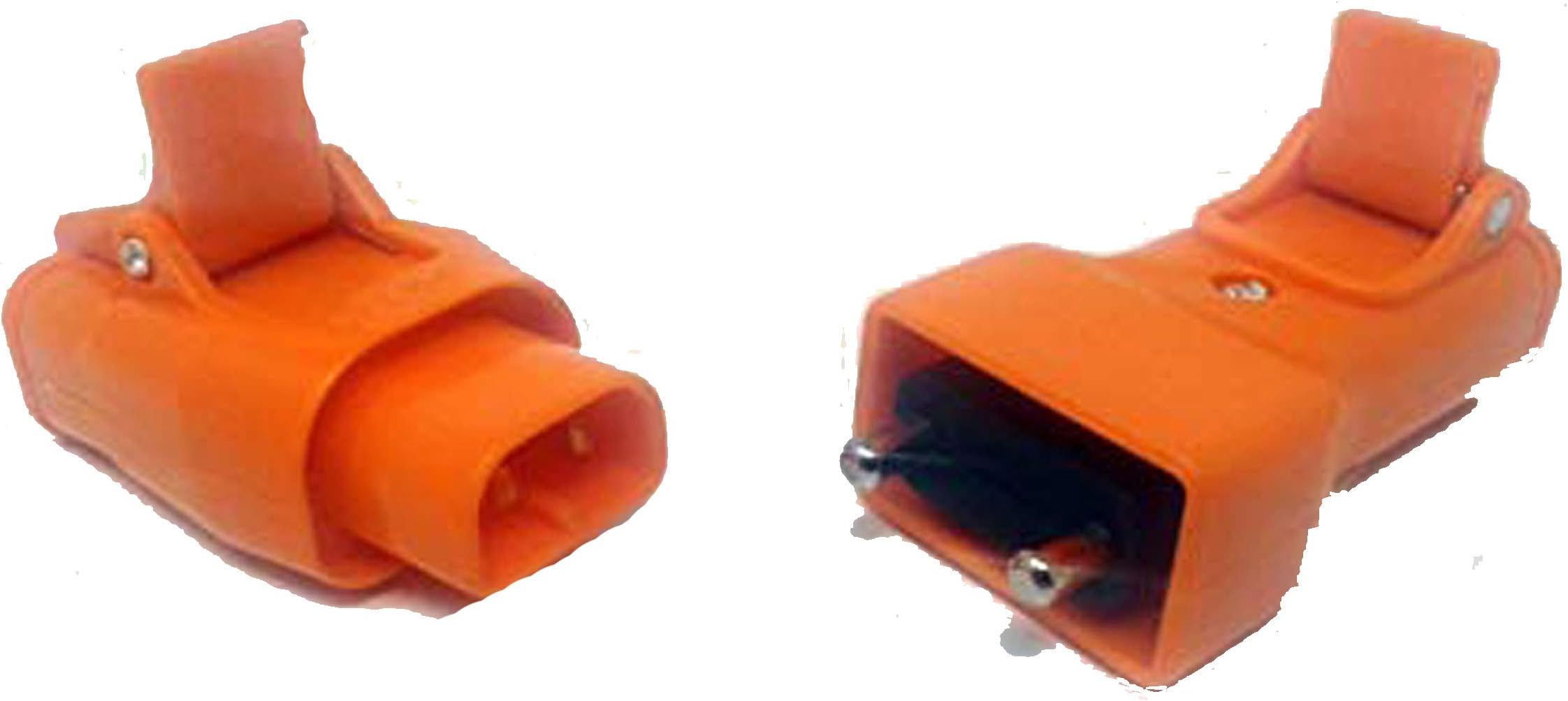 Masterplug 10A 250v Inline Plug & Socket Conversion Adaptors for Connectors Flymo Qualcast Black & Decker Lawnmowers Hedge & Grass Trimmers (Conversion Adaptors)