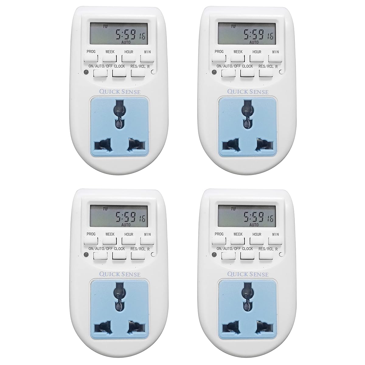 Quick Sense QS-T1 Digital Timer Switch | Programmable Auto ON/Off | 16 Programs