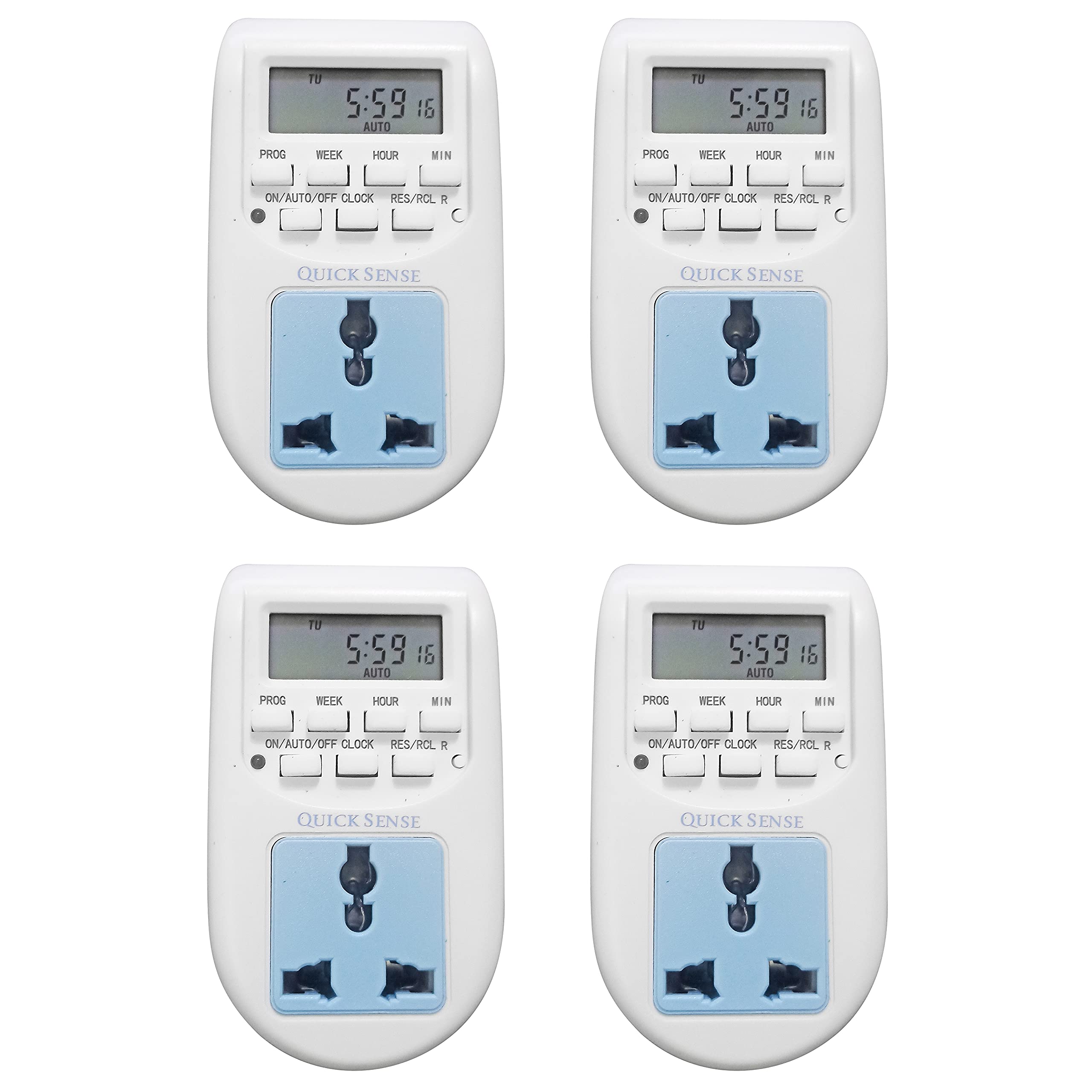Quick Sense QS-T1 Digital Timer Switch | Programmable Auto ON/Off | 16 Programs