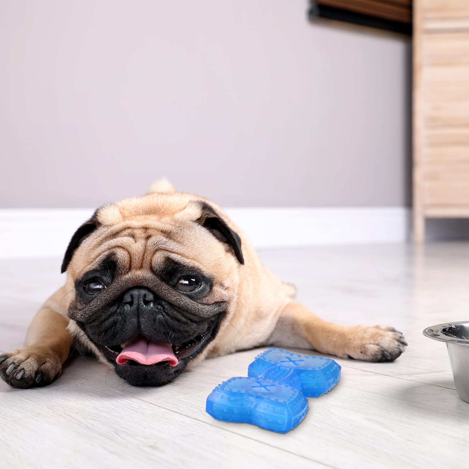 PET Beißring Kühlendes Kauspielzeug 2 Stück Beißspielzeug gefrierbares Hundespielzeug Hund Kühlspielzeug für kleine mittelgroße Hunde Apportieren Essen lindern Zahnbeschwerden, 2 Arten