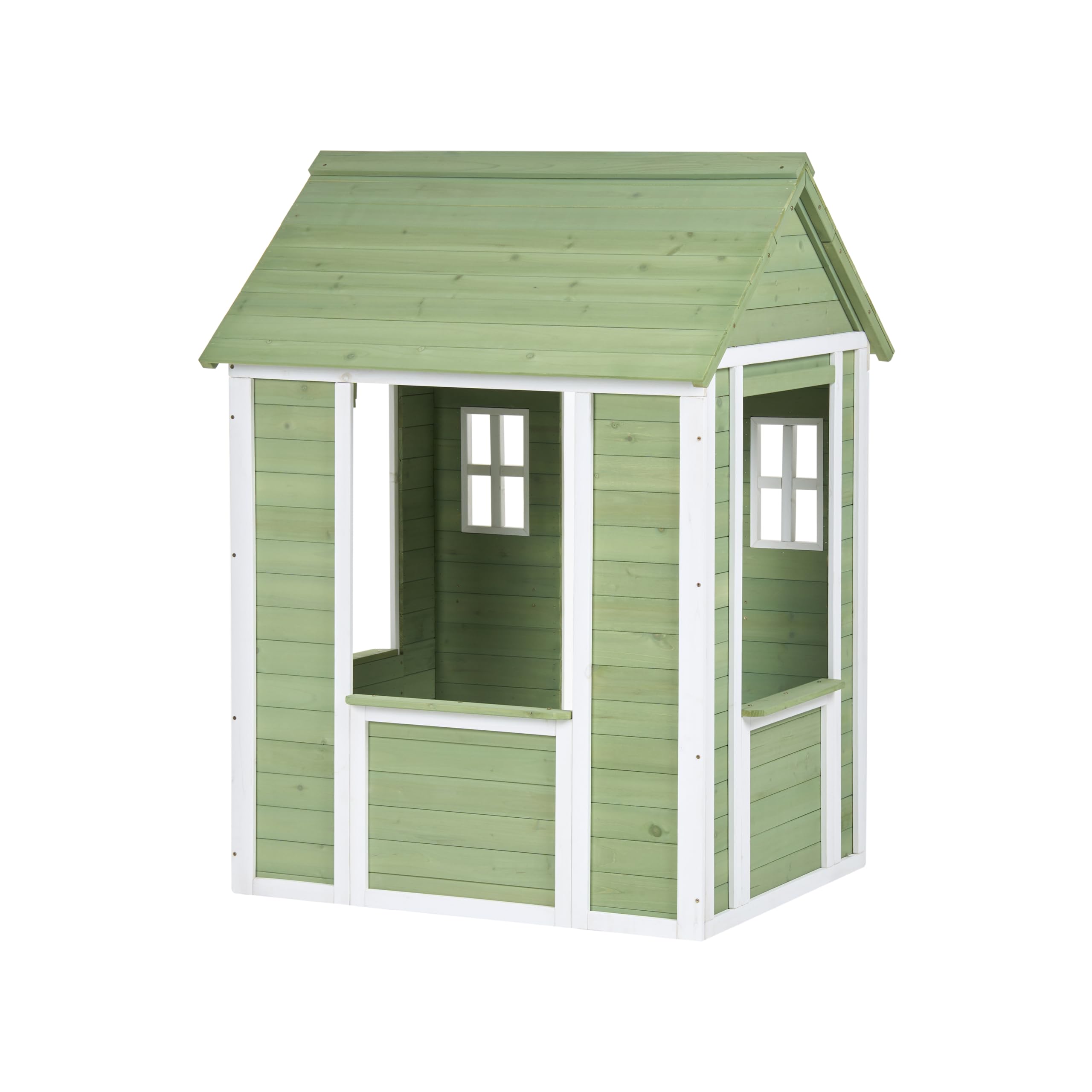 Casita de jardín casa de Juegos Infantil de Madera Verde Sauris