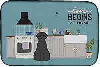 Vista 371 de Caroline's Treasures CK7824DDM - Tapete absorbente para secado de platos con diseño de bulldog inglés, rojo y blanco, para encimera de cocina, 14 x