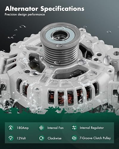 Miniatura 2 de SCITOO Alternador de alto rendimiento 180Amp 3.0L4.4L Reemplazo nuevo para BMW para 135i 2008-2010, para BMW para 335d 2009-2010, para BMW para 335i