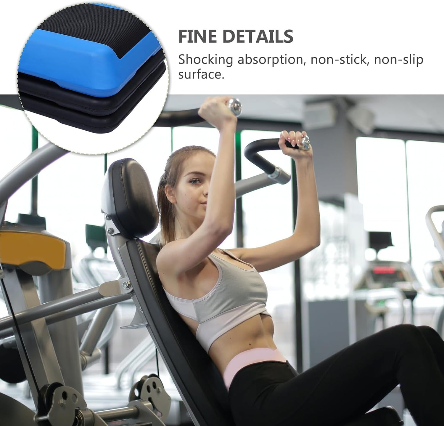 Yardwe Fitness Aerobic Stepper with Anti-slip Surface Lightweight Platform for Home Gym Workout Cardiovascular Fitness and Multiple Step Exercises