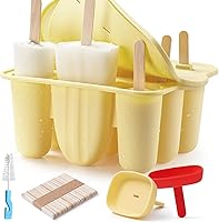 Vista 8 de Moldes de Paletas para Niños, 9 Piezas Moldes de Paletas de Silicona Sin BPA Fabricante de Paletas Moldes de Polos de Hielo Fabricante de Polos