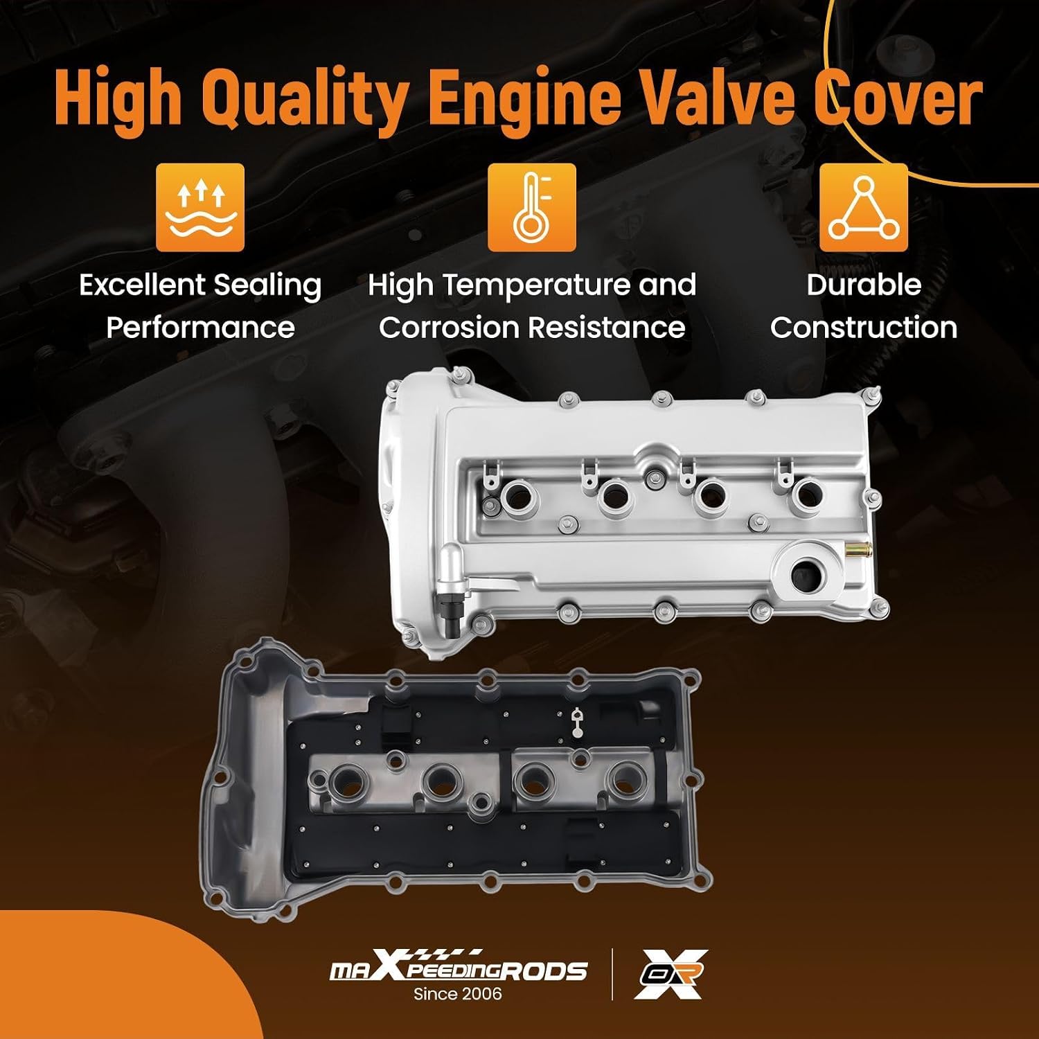 maXpeedingrods Upgrade Aluminum Engine Valve Cover for Dodge Journey Avenger Caliber for Chrysler 200 Sebring for Jeep Patriot Compass 2.0L 2.4L 2007-2017 4884760AE 4884760AF