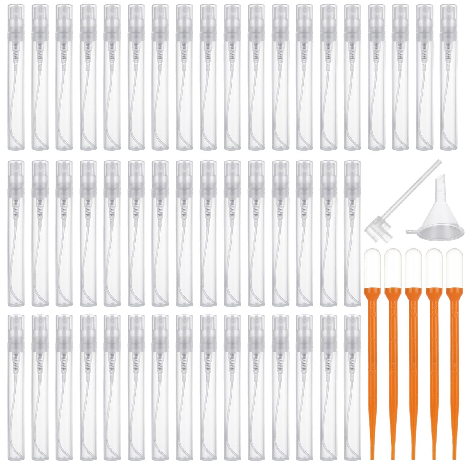 Flacons atomiseurs rechargeables transparents avec spray brume fine