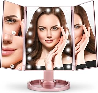 Vanity Mirror with Light 2X 3X Magnification Birthday Gifts for Women Touch Control Dual Power Supply 180° Free Rotation Lighted Makeup Mirror Christmas Monthers Day Gifts for Her Mom Teenage Girls