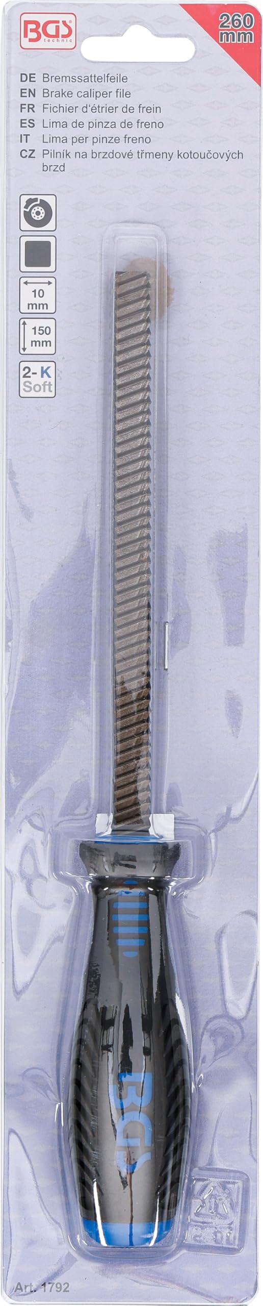 BGS 1792 | Pilnik do zacisków hamulcowych | czworokątny | 260 mm
